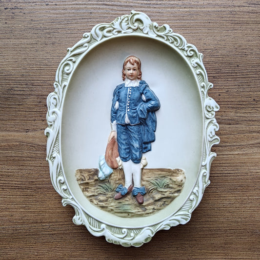 Vintage Lefton Little Boy Blue Wall Hanging